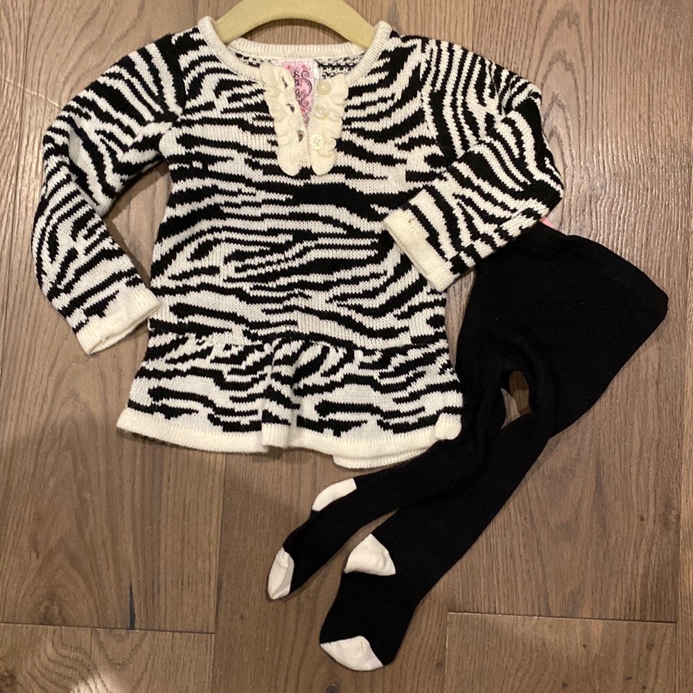 Baby Girl Sweater Dress with Tights